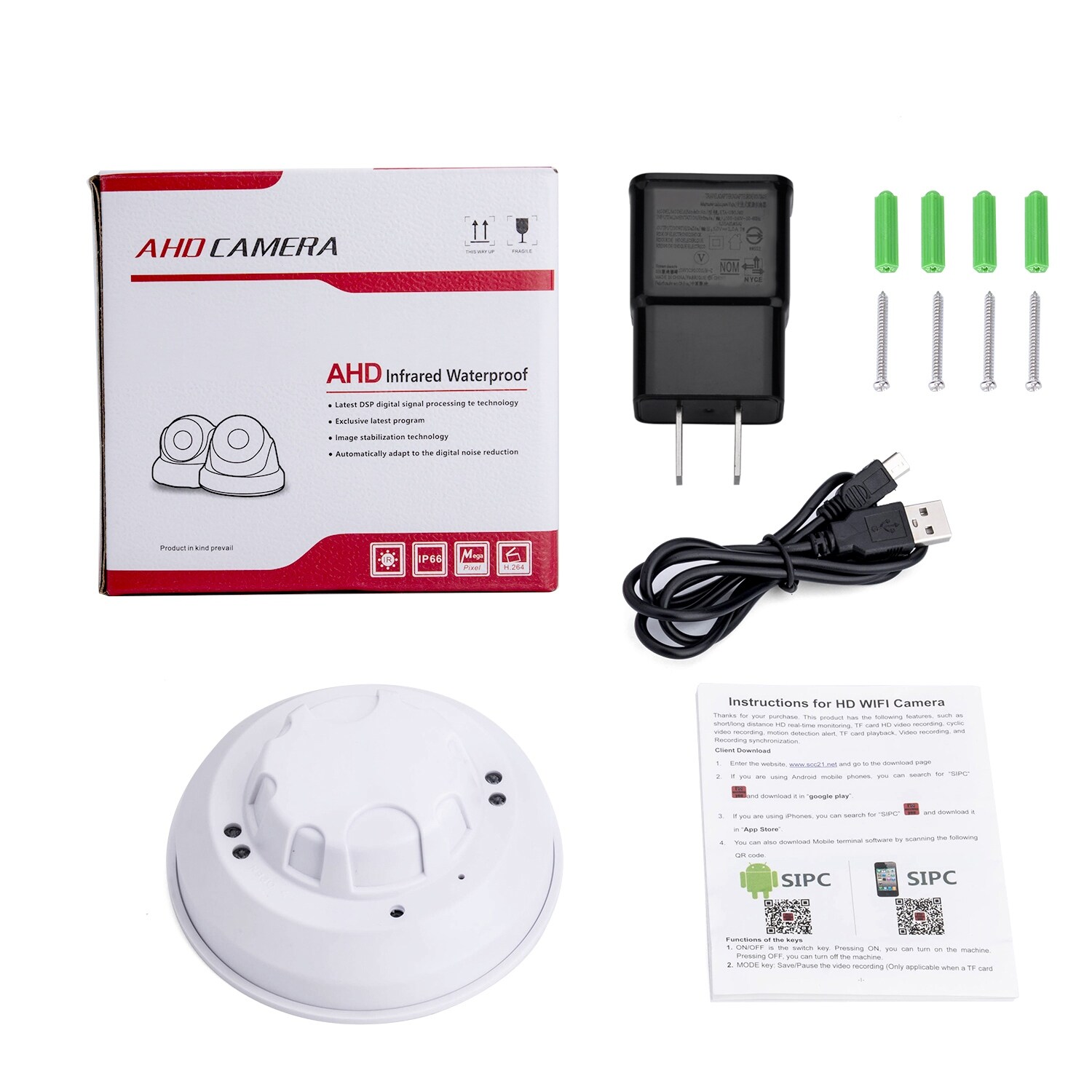 HD 1080P WiFi SPY Hidden IP Camera Nanny Cam Smoke Detector Motion Detection DVR