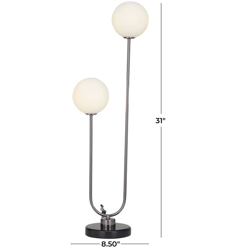 Stylish Metal Orb Light Table Lamp with Marble Base - Gold, Black, Silver