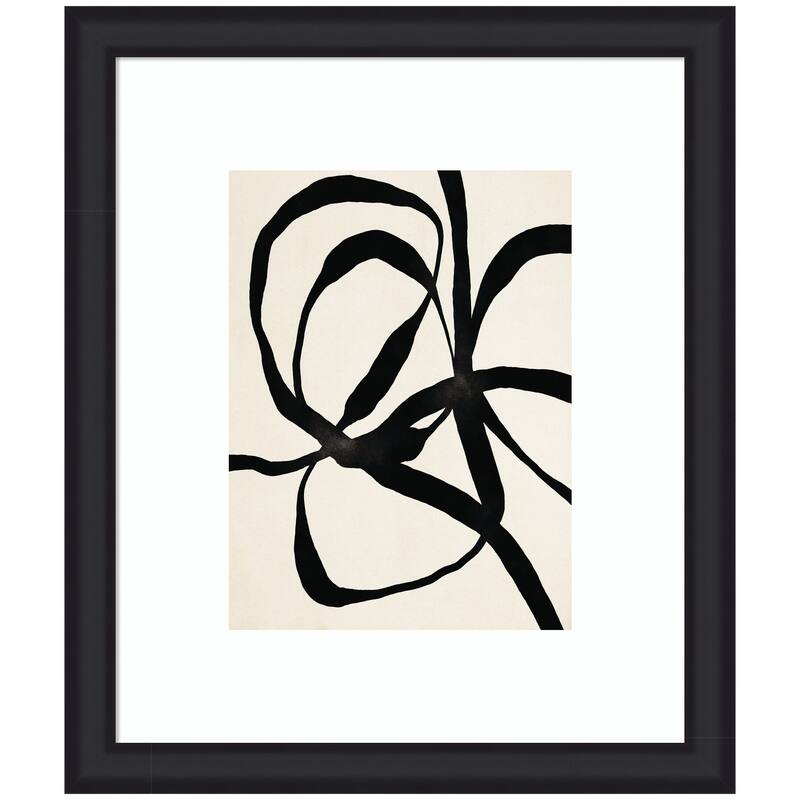 Kate and Laurel Framed Art Black Twist 1 by Alicia Bock - 23x27 - Black