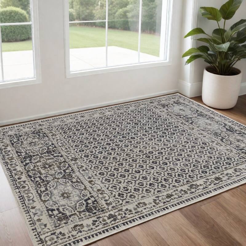 Tali Abstract Stain Resistant Area Rug By HomeRoots - 2' x 3'