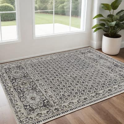 Tali Abstract Stain Resistant Area Rug By HomeRoots - 2' x 3'