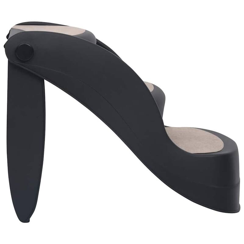 vidaXL Folding 3-Step Dog Stairs Black zero - 19.7" x 15" x 15"