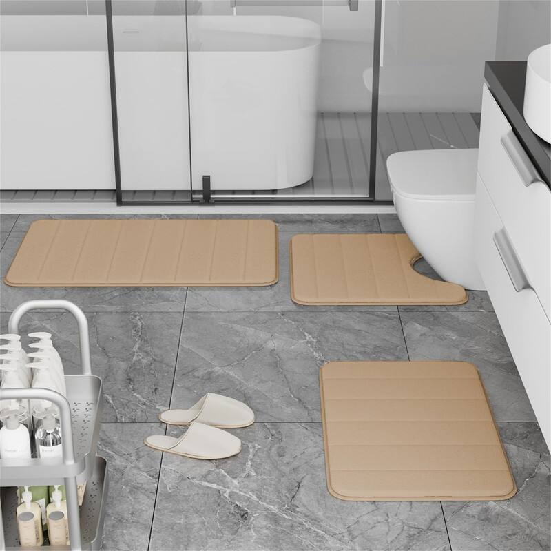 Bathroom Rugs Set Memory Foam