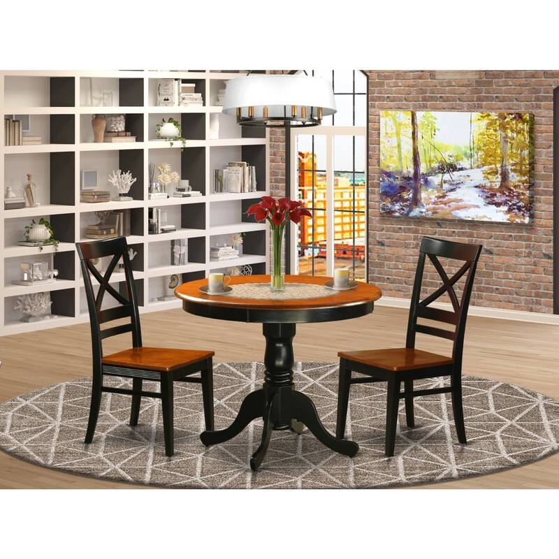 Round Dining Table Set with Chairs - Kitchen Table for 4 - Modern Dining Room Furniture
