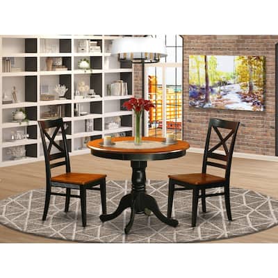 Round Dining Table Set with Chairs - Kitchen Table for 4 - Modern Dining Room Furniture