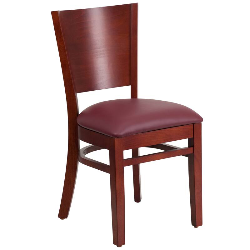 Solid Back Wooden Restaurant Chair - 17.25"W x 20.5"D x 33.5"H
