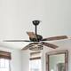 52" Farmhouse Wood 5-Blade LED Ceiling Fan with Light Kit