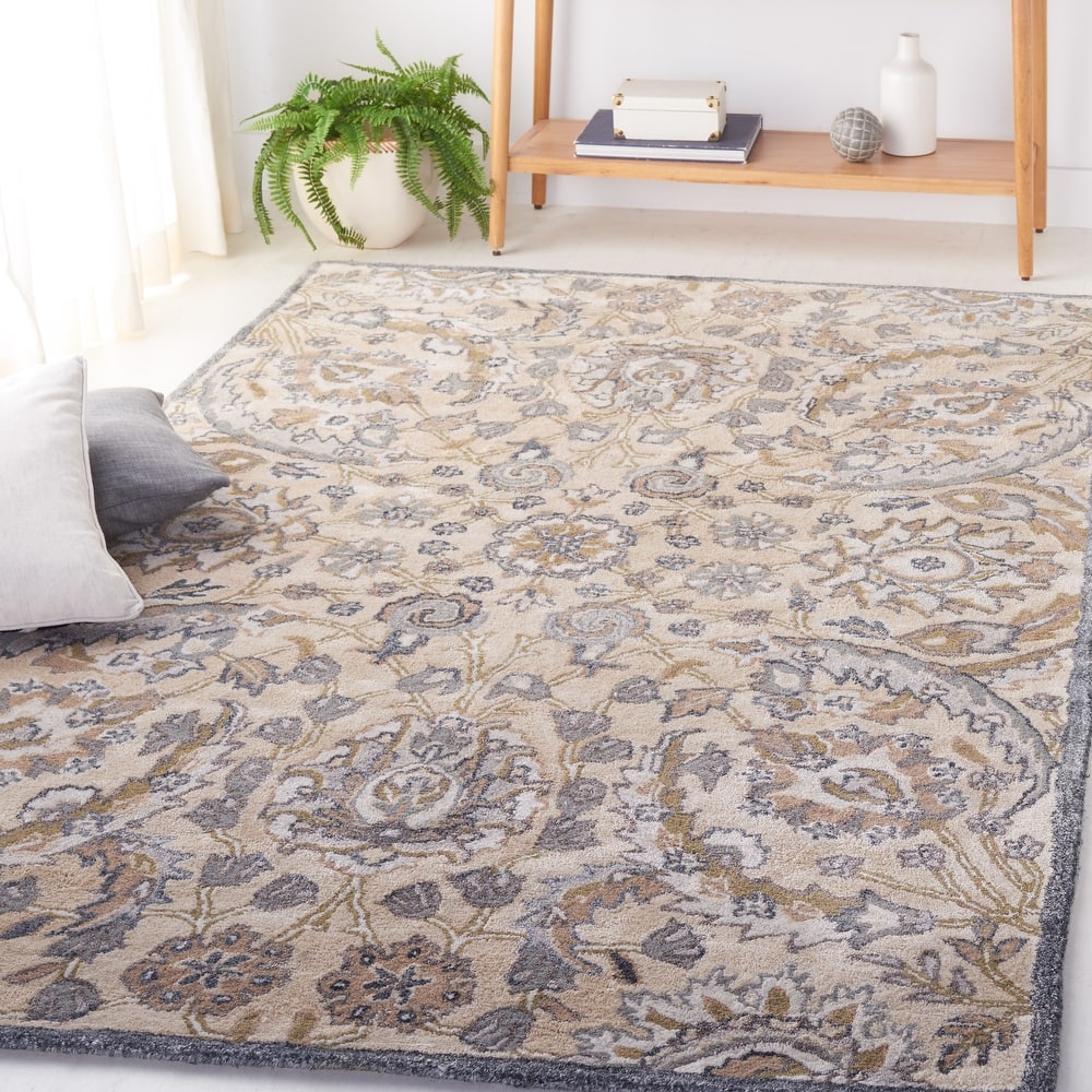 SAFAVIEH Handmade Bella Tifenn Modern Floral Wool Rug