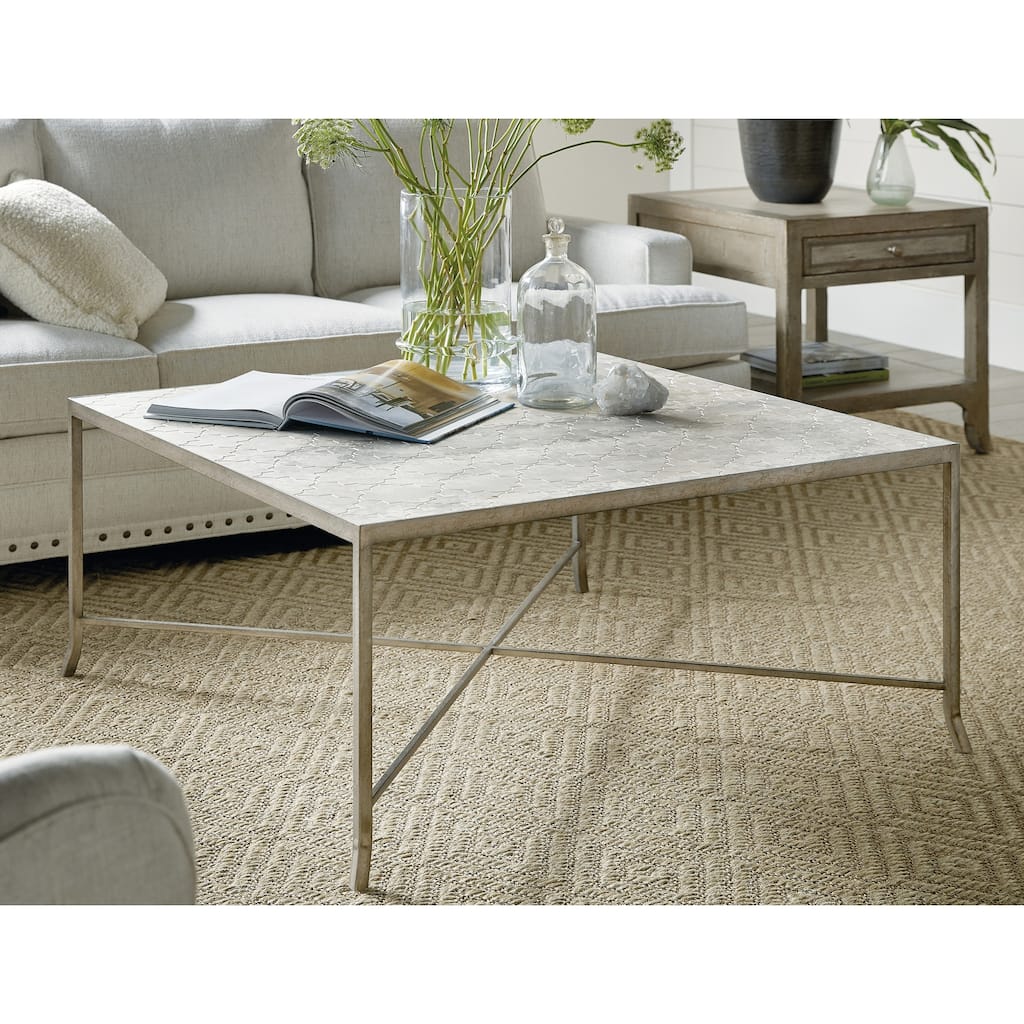 Hooker Furniture Lapilli 42" Wide Moroccan Trellis Quatrefoil Cocktail