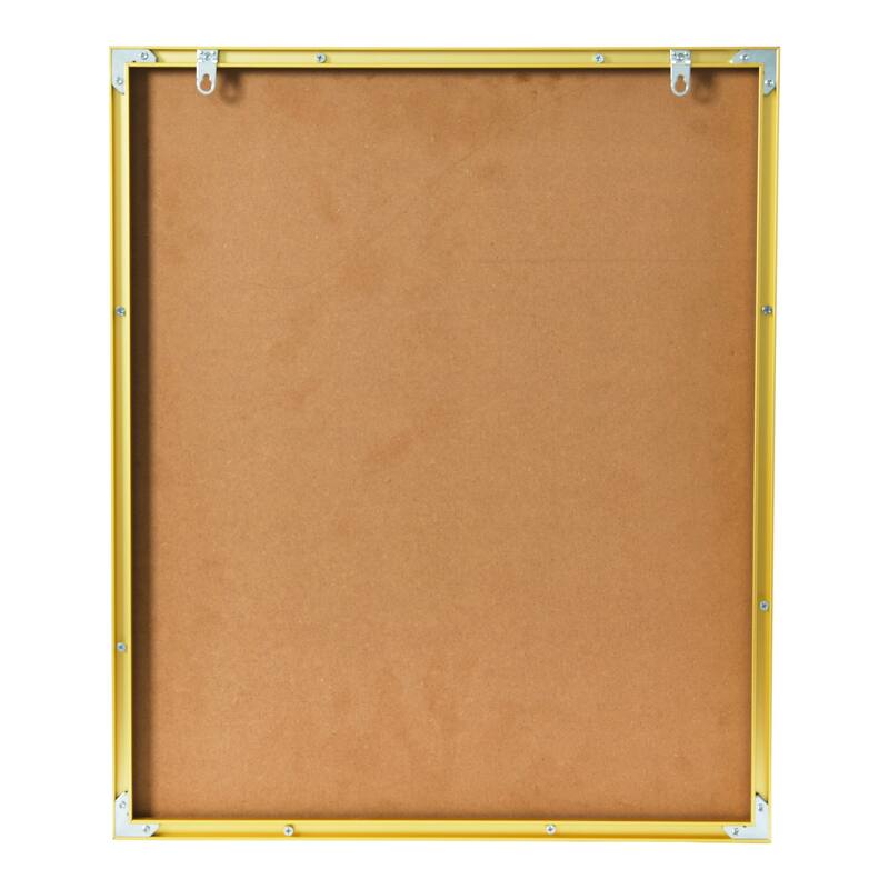 Abstract Figure and Purse Print with Brushed Gold Metal Frame