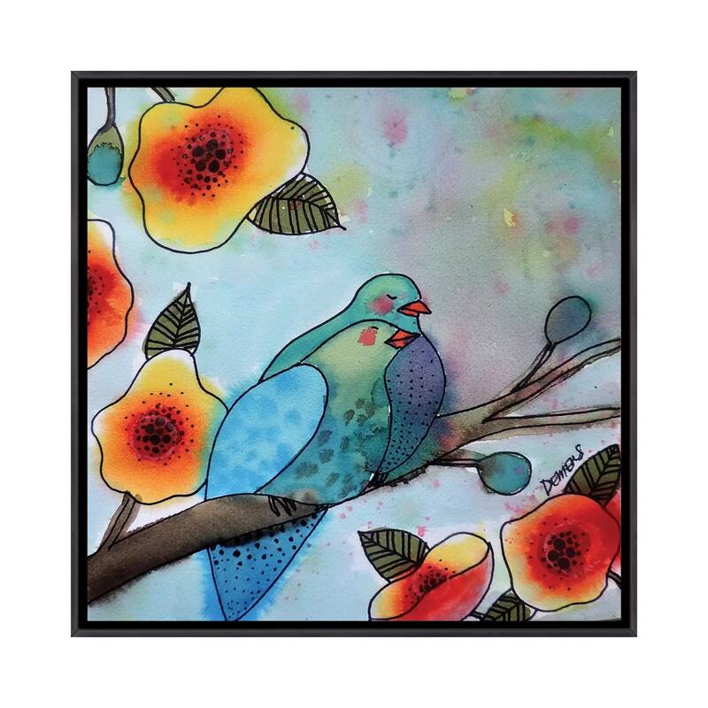 iCanvas "Little Bit Longer" by Sylvie Demers Framed - 12x12 - Ebony
