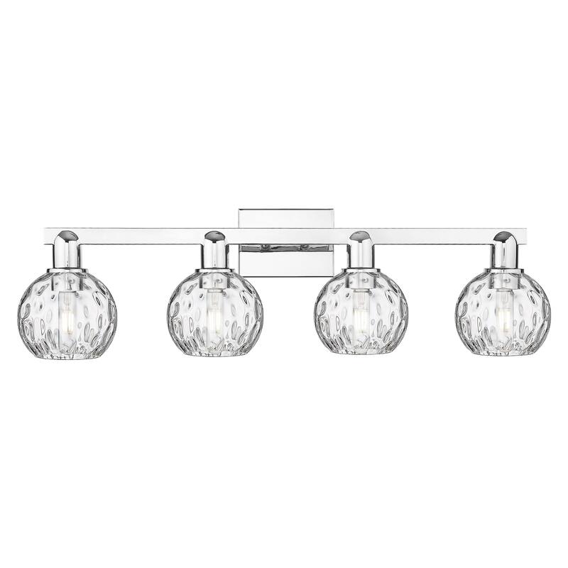 Innovations Lighting Endless Possibilities Arcadia - Athens Water Glass - 4 Light 33" Bath Vanity Light - Polished Chrome