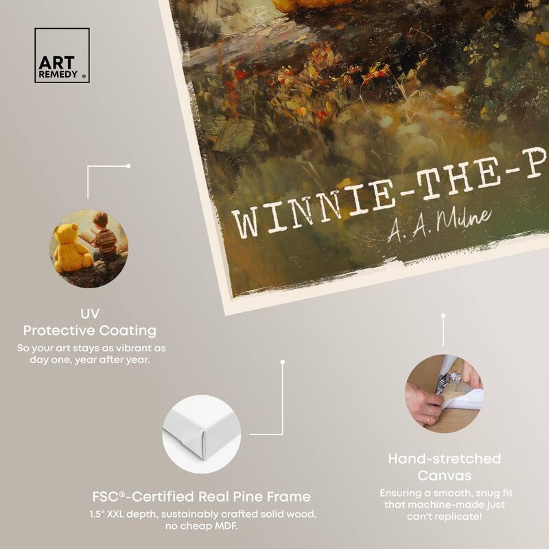 Classic Winnie the Pooh Canvas by Art Remedy, Gallery Wrapped
