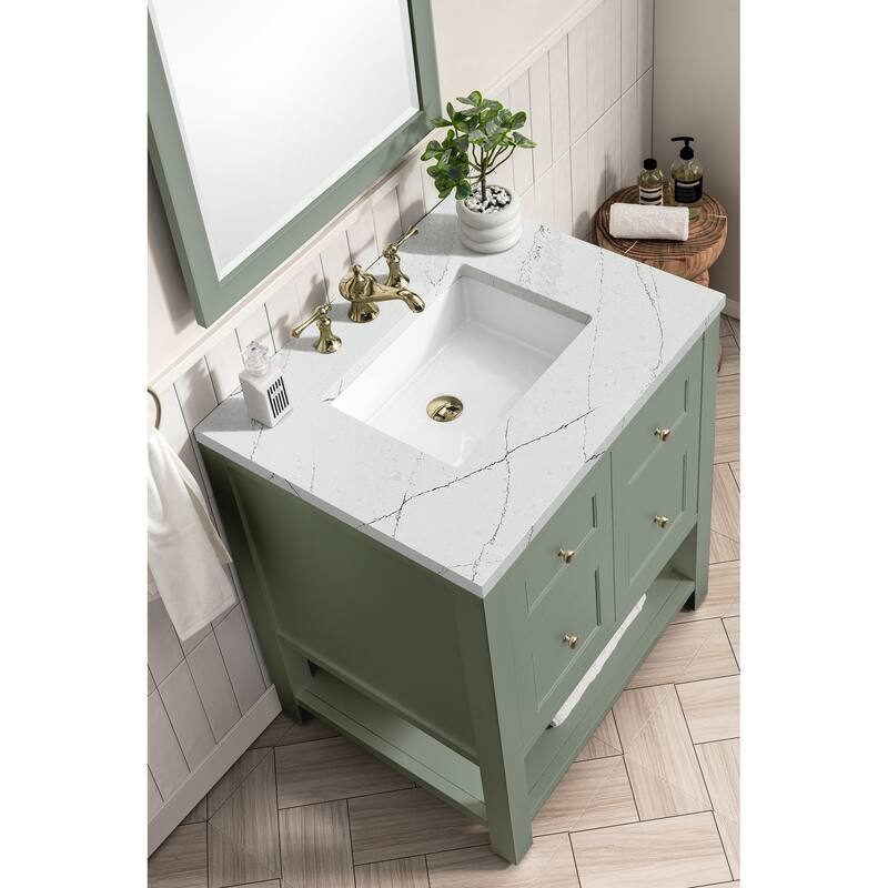 James Martin Vanities Breckenridge 30" Single Vanity, Smokey Celadon