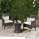 preview thumbnail 2 of 23, Christopher Knight Home 3-Piece Outdoor Wicker Chat Set with Cushions - N/A