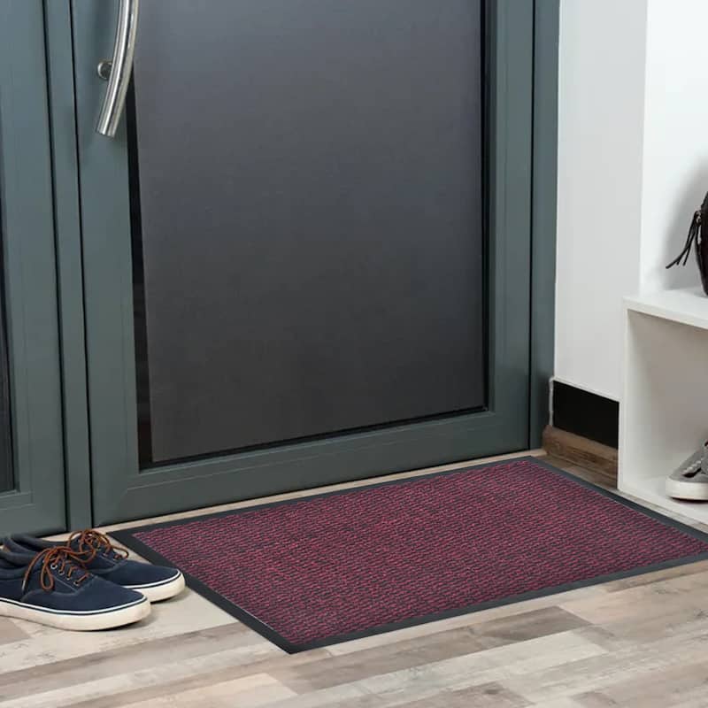Lisa Heavy-Duty Non-Slip Rubber Door Mat for High Traffic Areas