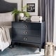 preview thumbnail 1 of 5, SAFAVIEH Lorna Navy 3-drawer Night Stand