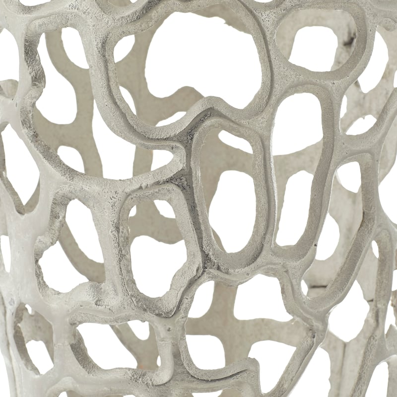 Gold Aluminum Metal Cutout Coral Decorative Vase