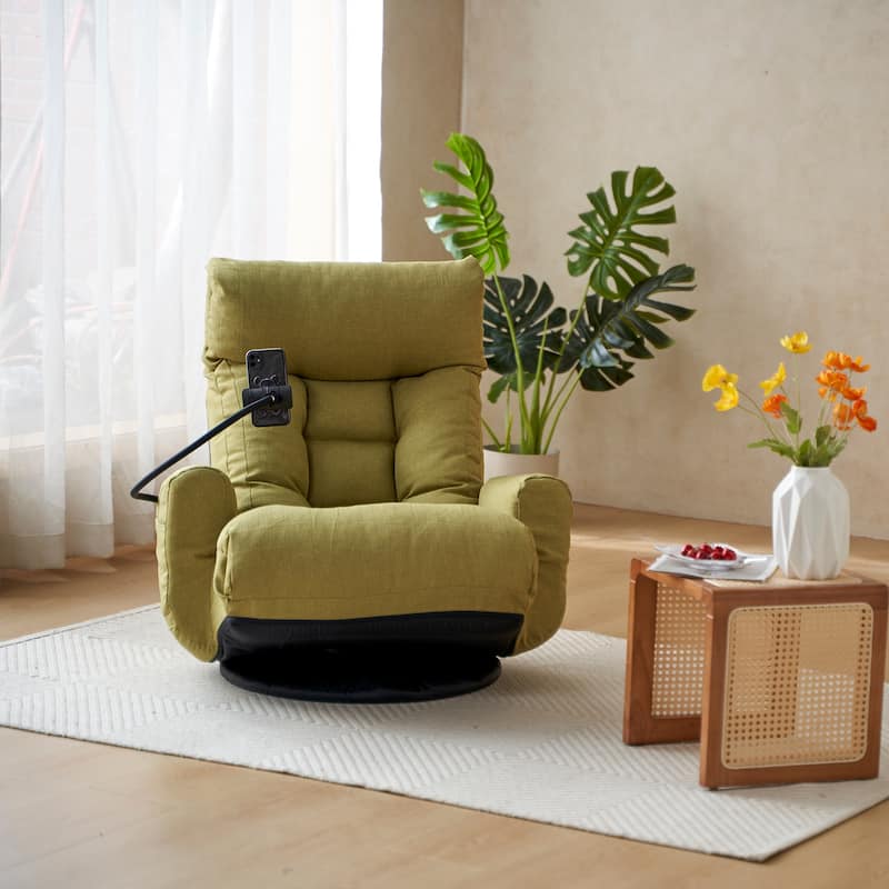 Adjustable Sofa Chair, 360 degree Rotatable with A Phone Holder
