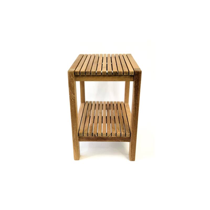 Teak Shower Bench Fiji 18" (45 cm) with Shelf