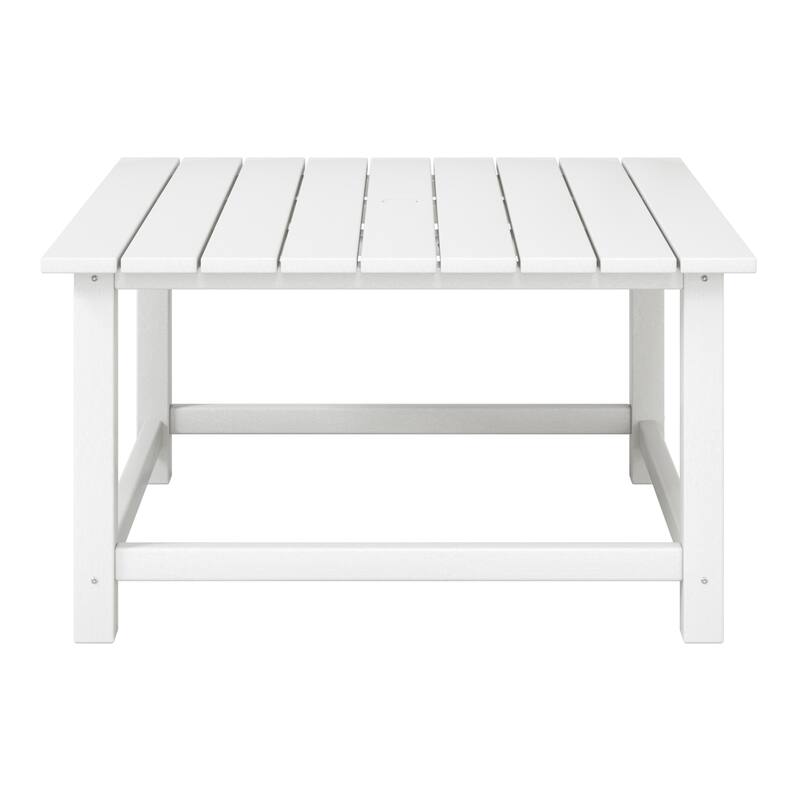 Altura Outdoor 5-Piece Adirondack Chair With Square Coffee Table Conversation Set