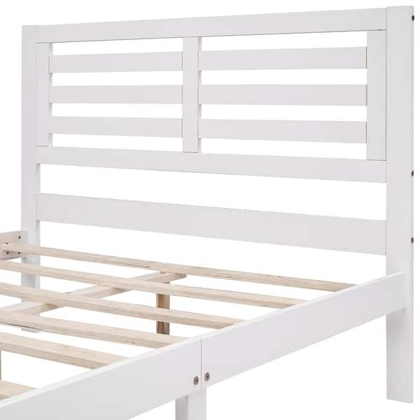 Rasoo Full Storage Platform Bed with 2 Drawers&Horizontal Slats ...