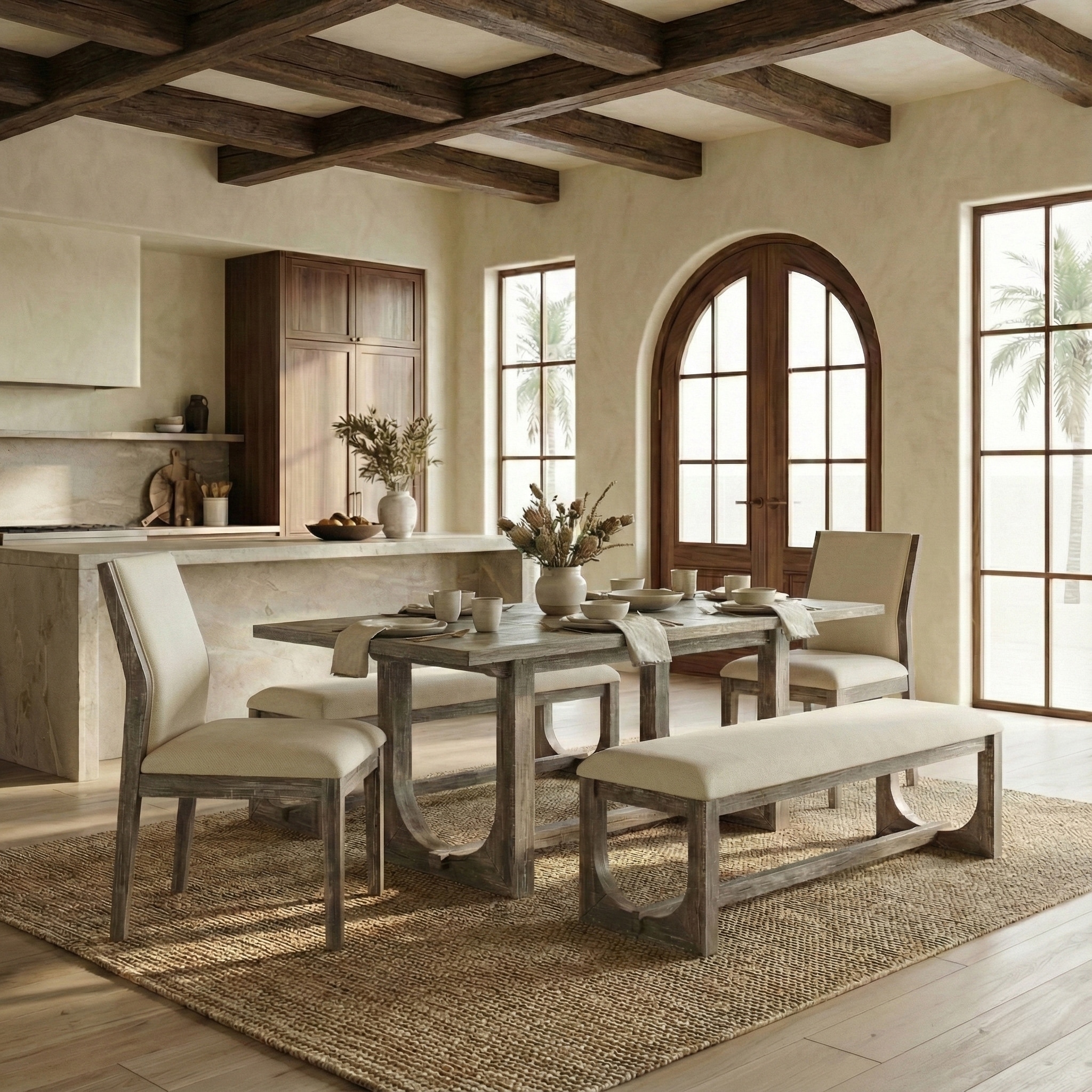 SAFAVIEH Couture Doriella Extendable Wood Dining Table - 78"W x 38"D x 30"H