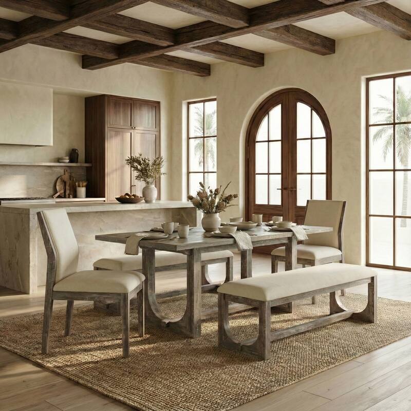 SAFAVIEH Couture Doriella Extendable Wood Dining Table - 78"W x 38"D x 30"H