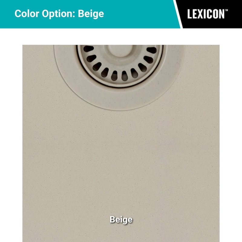 Lexicon Drop-In Quartz 32 Inch Single Bowl Kitchen Sink Kit - 32"x19"