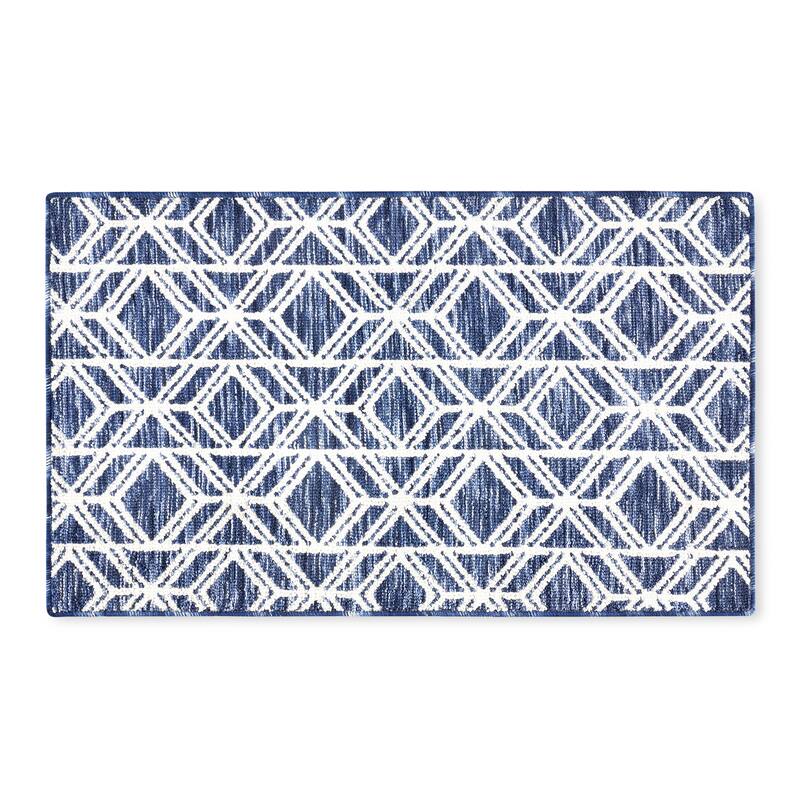 TOWN & COUNTRY EVERYDAY Walker Modern Diamond Everwash Washable Multi-Use Non-Slip Backing Decorative Rug