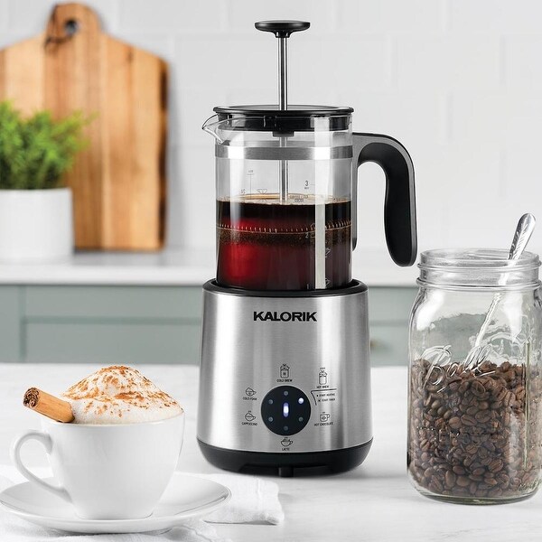 Kalorik Bartista 3 Cup Stainless Steel Electric French Press Coffee Maker Refurbished Bed Bath Beyond 32079136
