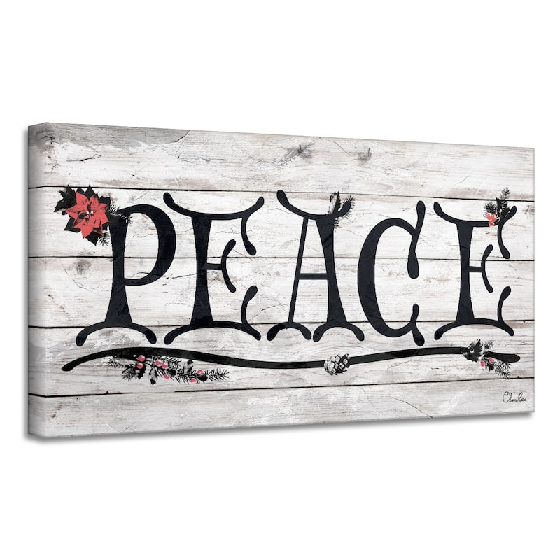 Ready2HangArt 'Peace' Holiday Canvas Wall Art by Olivia Rose