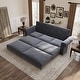 preview thumbnail 9 of 139, 93.7" Chesterfield King Pull Out Sofa Bed Sleeper Sofa with Nailhead Trim Velvet - Grey