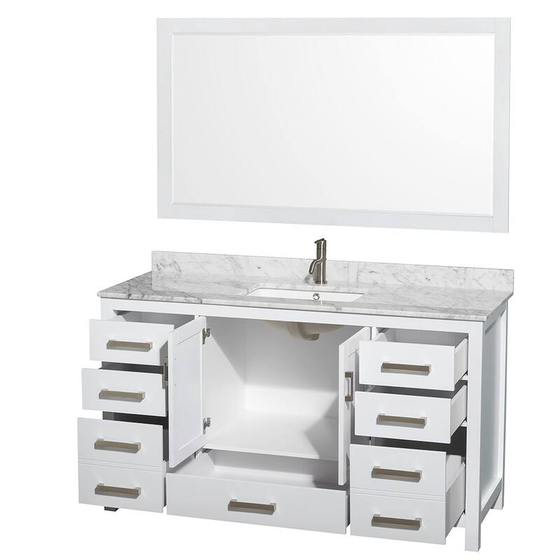 Wyndham Collection WCS141460SUNSM58 Sheffield 60" Free Standing Single