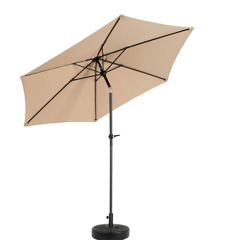 104" Patio Umbrella with Push Button Tilt,6 Ribs and Crank (No Base)