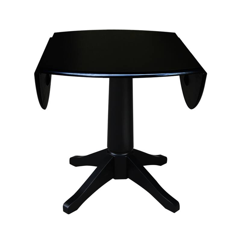 42 in. Round Top Dual Drop Leaf Pedestal Dining Table