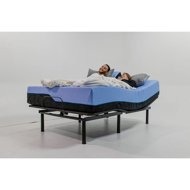 12 Inch Flex Top Hybrid Mattress with Adjustable Base, Queen Size