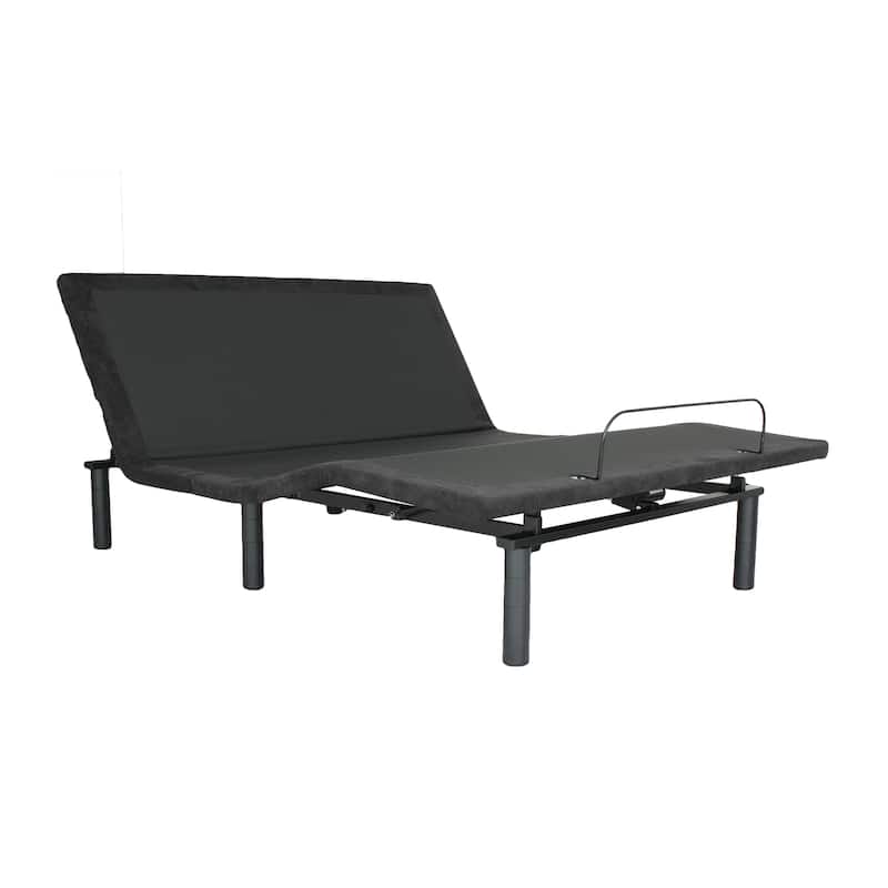 Antique Black Queen Size Adjustable Electric Bed Base with Remote Control Folding Design for Bedroom