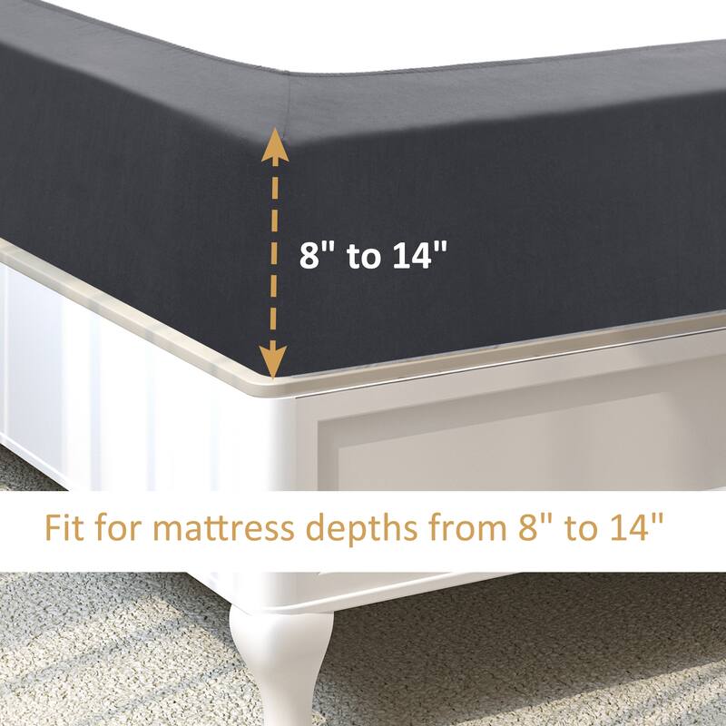 Box Spring Cover Wrap Around 4 Sides Smooth Stretchy