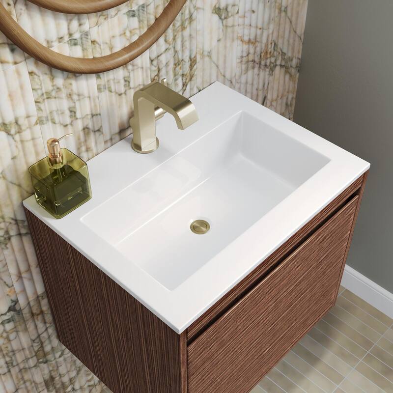 James Martin Vanities 805-V23.6-CB-GW Mantova 24" Single Basin Poplar
