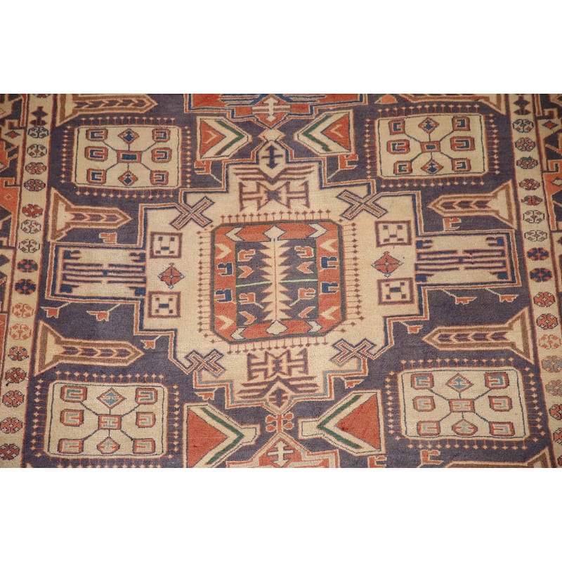Vegetable Dye Meshkin Persian Vintage Area Rug Handmade Wool Carpet - 5'1"x 9'2"