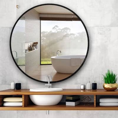 39 inch Round Aluminium Alloy Framed Wall Mirror
