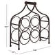 preview thumbnail 13 of 18, SAFAVIEH Floyd Iron 6 Wine Bottle Holder for Indoor & Outdoor Entertaining - 14" W x 6" D x 15" H