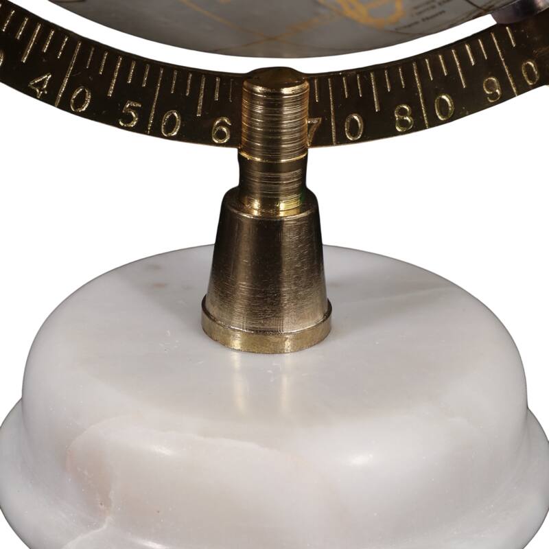 Resin Decorative Globe Modern Sleek Wood Base for Casual Home - 10.0"