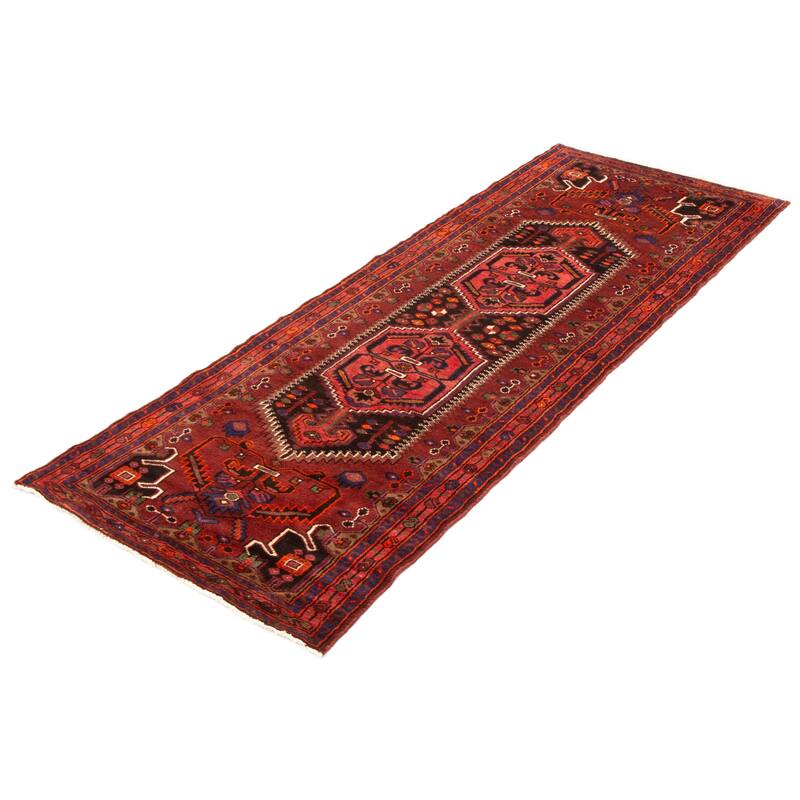 ECARPETGALLERY Hand-knotted Andelz Red Wool Rug - 3'8 x 9'10