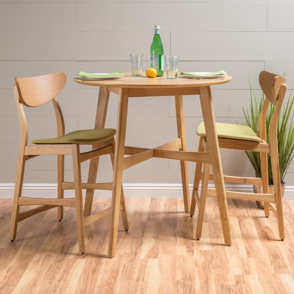 Carson Carrington Lund 3piece Wood Counterheight Round Dining Set by