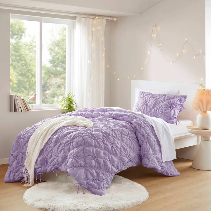Intelligent Design Lily Embroidered Comforter Set