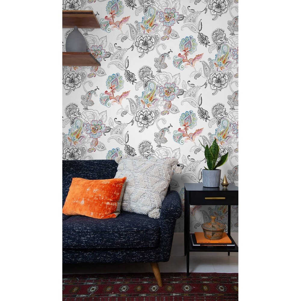 Shop Nextwall Paisley Floral Peel And Stick Removable Wallpaper