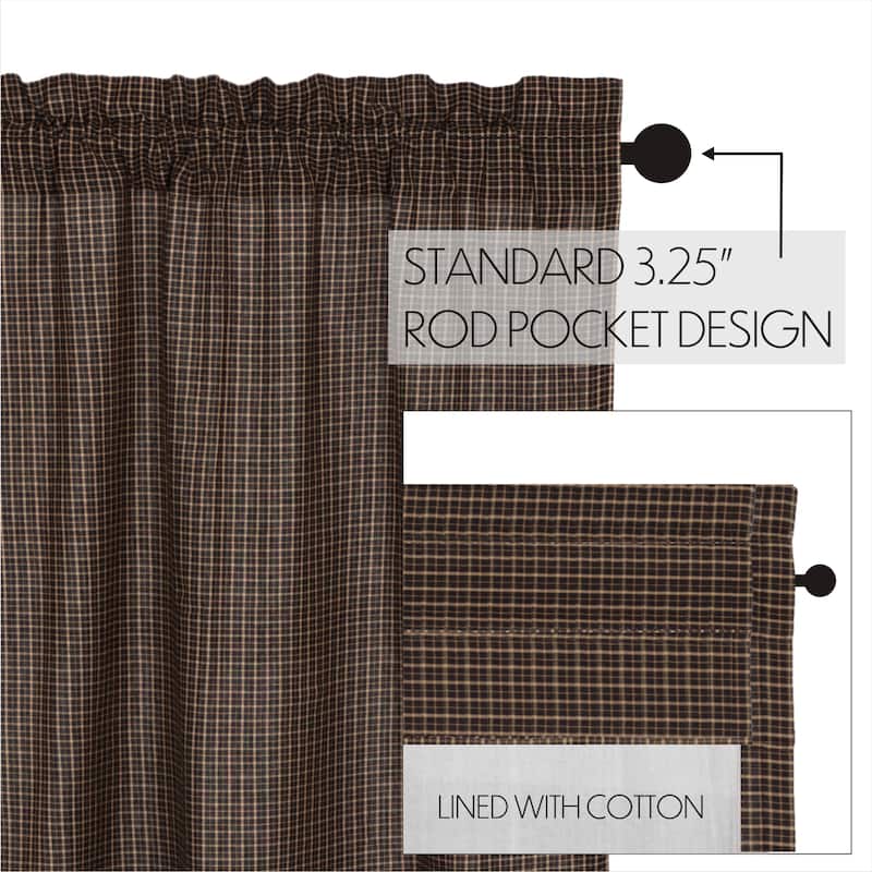Kettle Grove Plaid Scalloped Valance