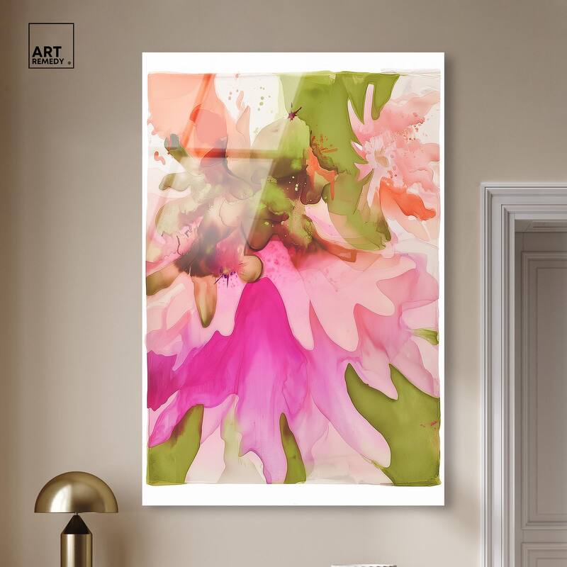 Vibrant Fluidity Floral I Acrylic by Art Remedy, Ready to Hang